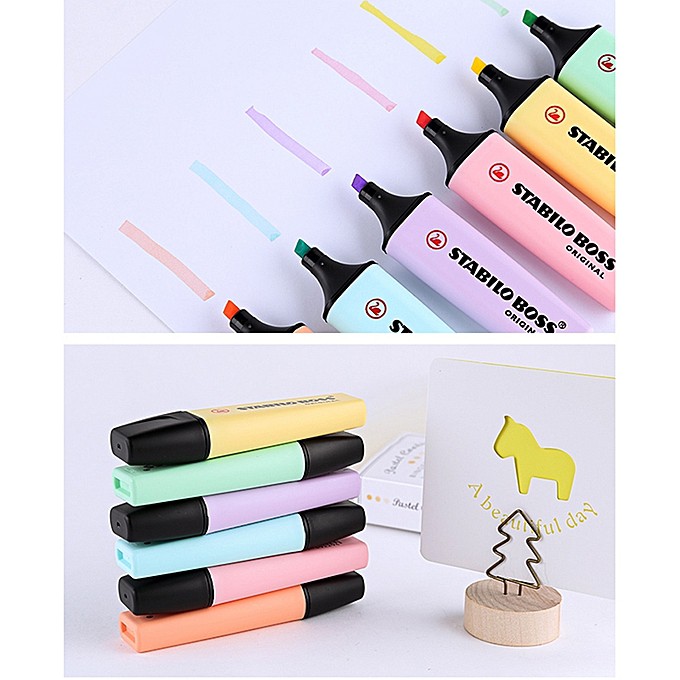 Bộ 6 bút đánh dấu highlight Stabilo pastel