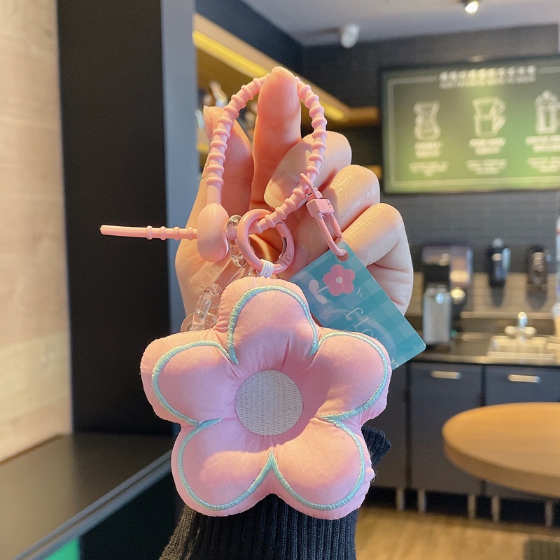 Móc Khóa Xe Hơi/ Túi Xách Bằng Vải In Hoa Dễ Thương Sáng Tạo Thời Trang Cho Nữ