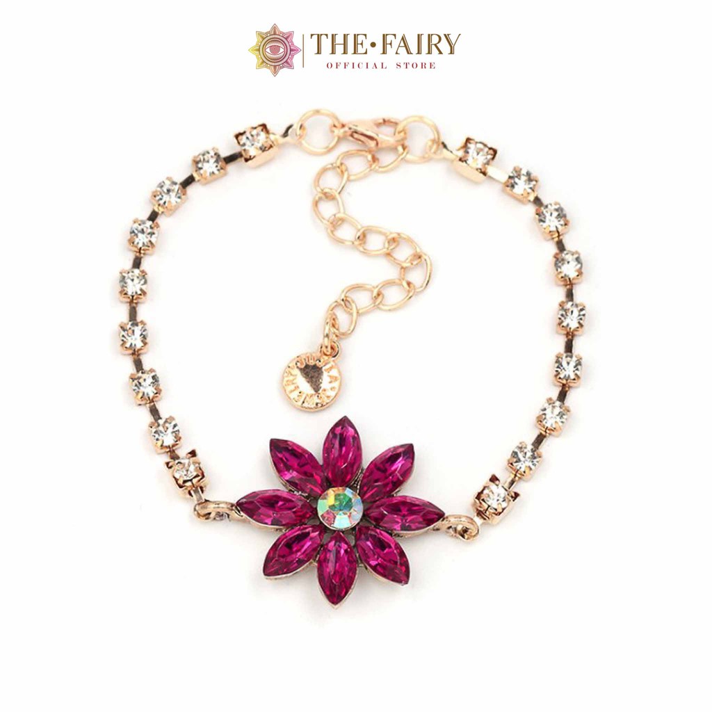 Lắc tay The Fairy mặt hoa 8 cách đa sắc [ VT05]