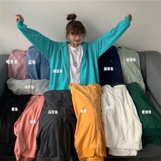 Áo hoodie zip trơn