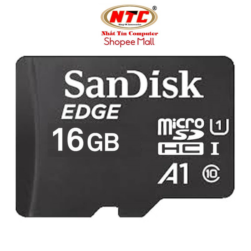 Thẻ nhớ MicroSDXC SanDisk Edge A1 16GB Class 10 U1 R140MB/s W90MB/s - không Box (Đen) | BigBuy360 - bigbuy360.vn