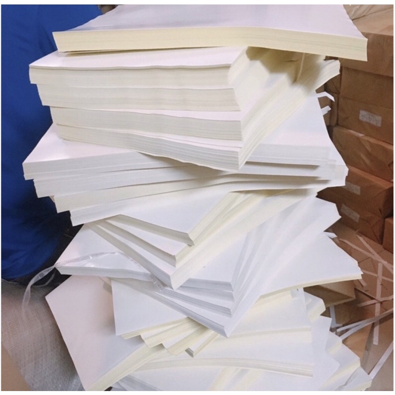 100 tờ decal đế vàng khổ A4 dùng cho máy in laser và in phun dùng mực pigment