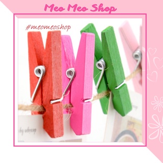 Kẹp gỗ kẹp ảnh nhiều màu size 3,5cm