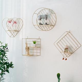 Living room wall decoration wall room bedroom wall creative interior wrought iron layout house wall shelf