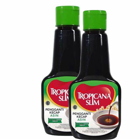 Bộ 2 chai nước tương mặn hiệu Tropicana Slim Kecap Asin 200ml, Dành Cho Người Tiểu Đường và Ăn Kiêng