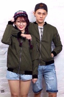 Áo bomber kaki ( hàng 2 lớp )