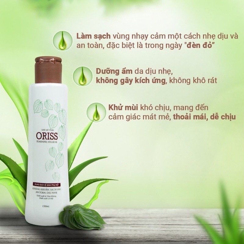 Dung dịch vệ sinh Phụ nữ ORISS - chiết xuất lá Trầu không