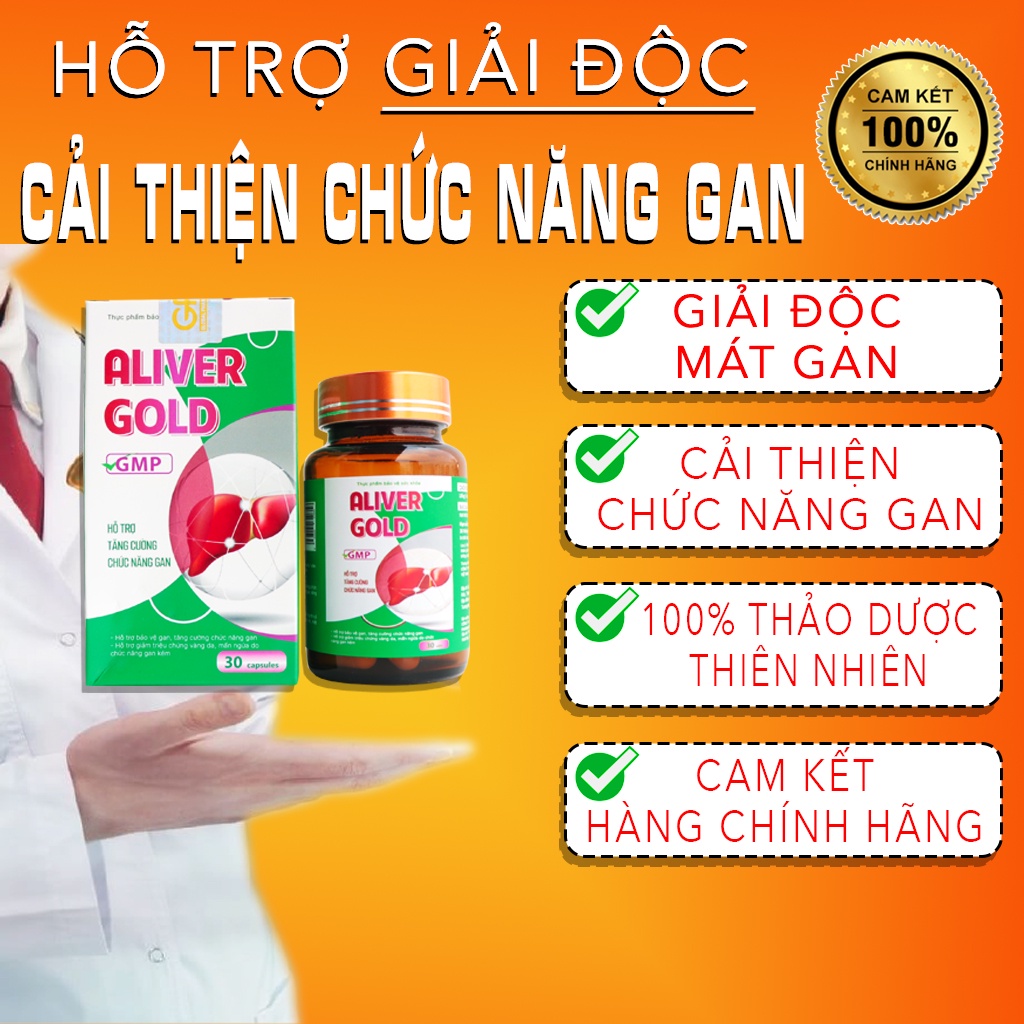 Giải Độc Gan ALIVER GLOD Hỗ Trợ Cải Thiện Chức Năng Gan Mát Gan