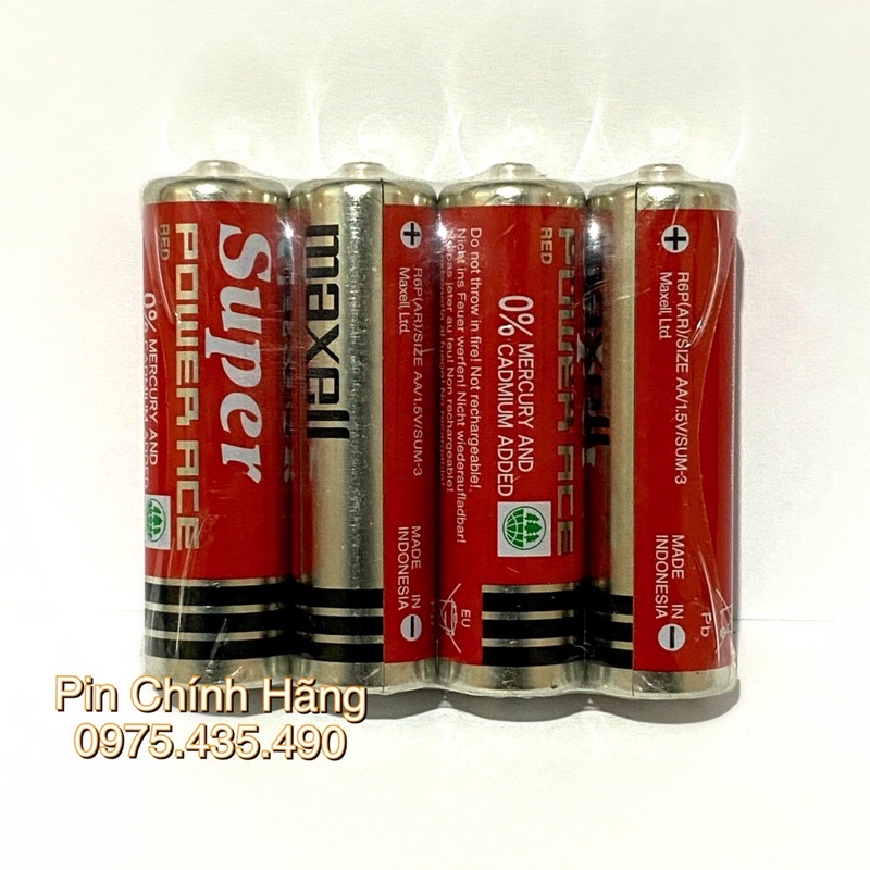 Hộp 10 Vỉ Pin AA Maxell R6P Chính hãng Vỉ 4 Viên Made in Indonesia