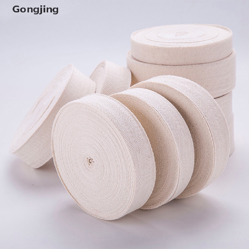 Cuộn dây ruy băng cotton rộng 50m dùng trang trí thủ công