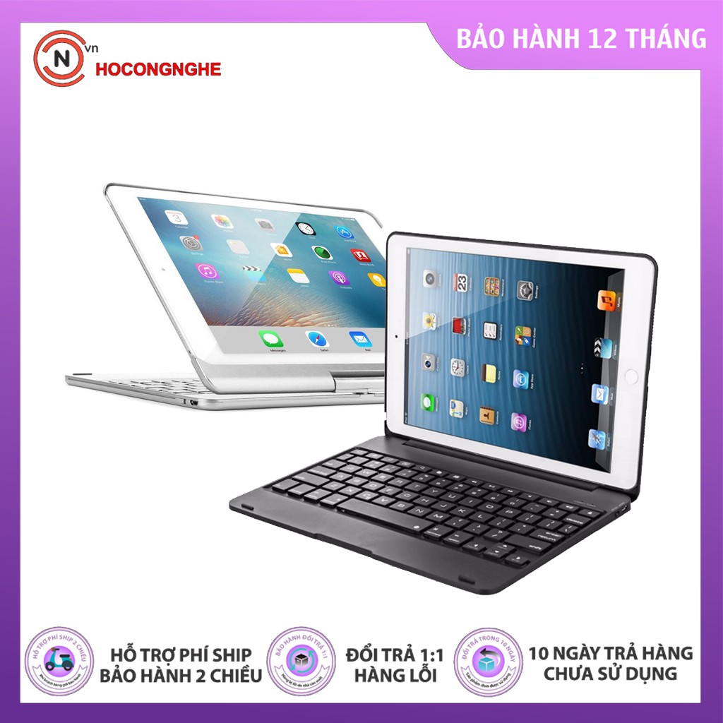 CHÍNH HÃNG Bàn phím Bluetooth F180 xoay 360 độ cho iPad/ iPad Pro 9.7/ iPad Air/ iPad Ai {BẢO HÀNH ĐỔI MỚI}