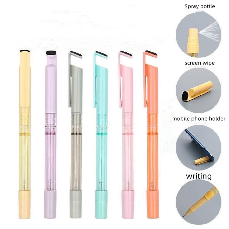 Bút Gel Dạng Xịt 4 Trong 1 Đa Chức Năng Kèm Đồ Lau Màn Hình Điện Thoại