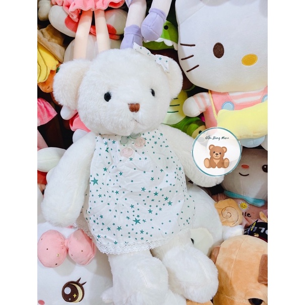 Gấu Bông Teddy Váy Yếm Sao Dễ Thương Cho Bé - Gấu Bông Mina