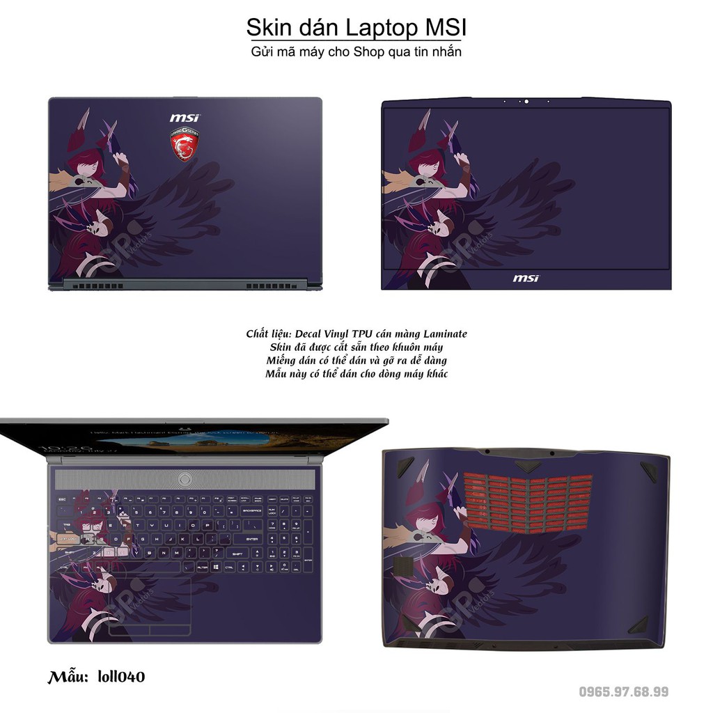 Skin dán Laptop MSI in hình Liên Minh Huyền Thoại nhiều mẫu 5 (inbox mã máy cho Shop)