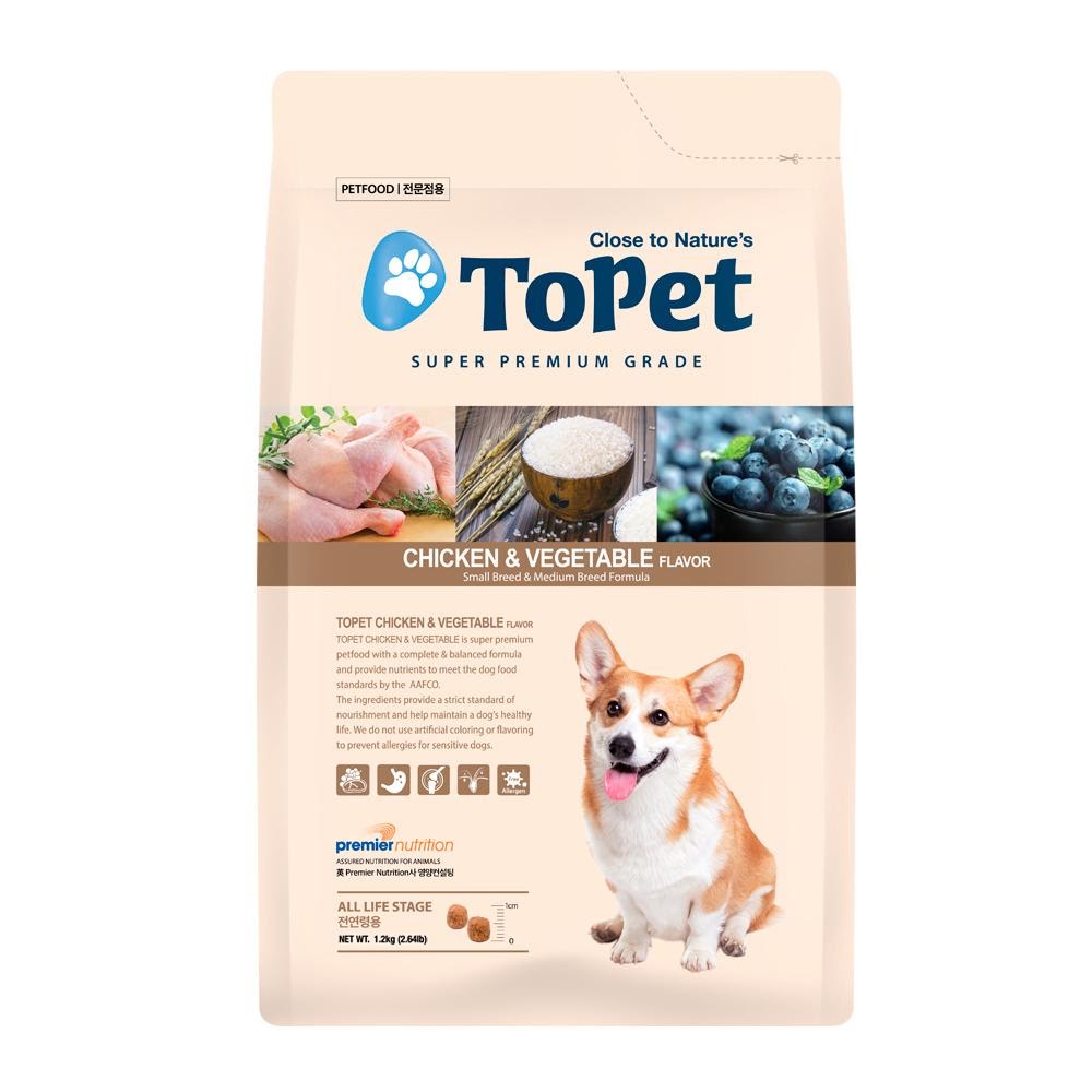 1.2kg Hạt Topet Chicken &amp; Rice dành cho Chó mọi giống mọi lứa tuổi 1,2kg