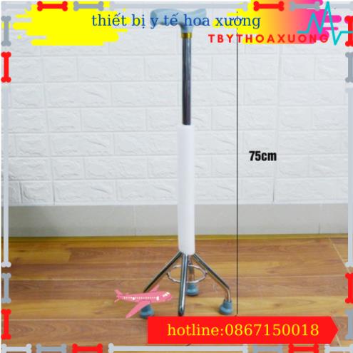 [CAO CẤP - LUCASS] Gậy 4 Chân Thẳng Lucass Đế Thấp Màu Trắng B-924- Có Thể Điều Chỉnh Chiều Cao Cho Người Già