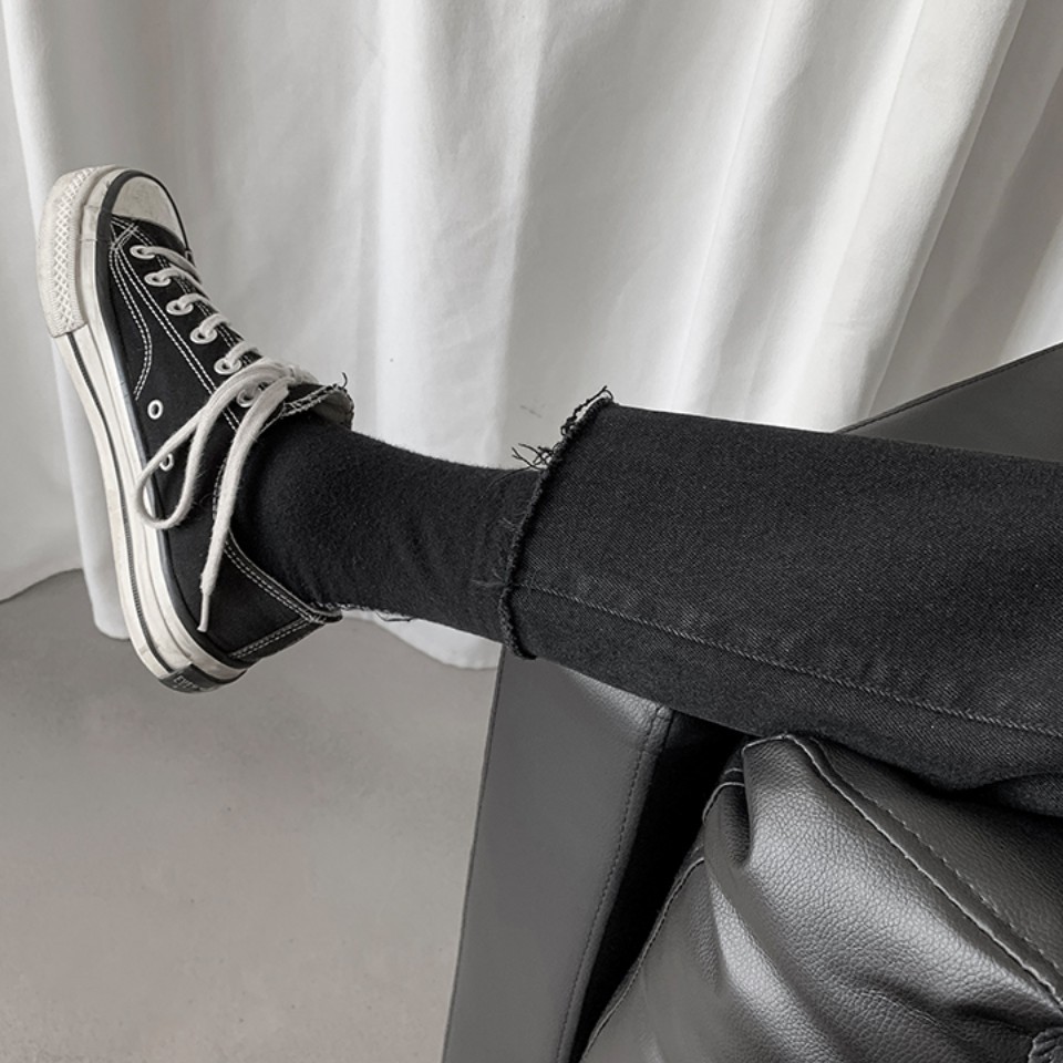 Quần Jean Baggy đen nam nữ ống rộng, dáng suông không phai màu | BigBuy360 - bigbuy360.vn