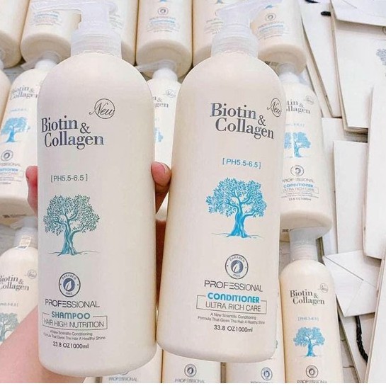 [HOÀN XU EXTRA] Cặp DẦU GỘI XẢ BIOTIN trắng COLLAGEN 1000ml | BigBuy360 - bigbuy360.vn