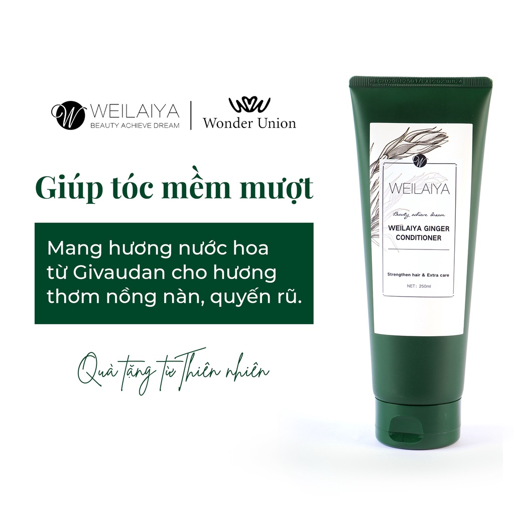 Dầu xả tóc thảo dược Weilaiya Ginger Conditioner gừng trắng giúp dưỡng tóc và kích thích mọc tóc 250ml | BigBuy360 - bigbuy360.vn