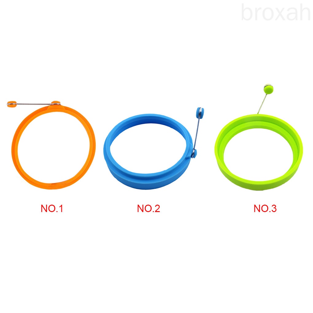 Khuôn Chiên Trứng Hình Tròn Bằng Silicone Chống Dính Có Tay Cầm Tiện Dụng
