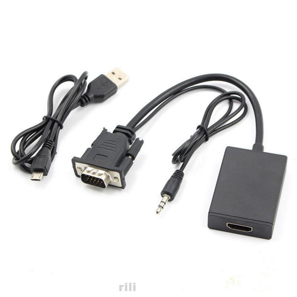 Bộ Chuyển Đổi Vga Sang Hdmi Với Cáp Âm Thanh Video 1080p | BigBuy360 - bigbuy360.vn