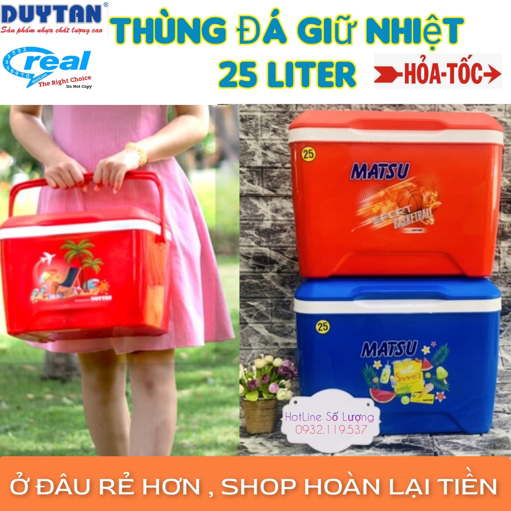 Thùng đá giữ nhiệt MATSU nhựa Duy Tân dung tích 25 Lít GIỮ NHIỆT TRÊN 48H