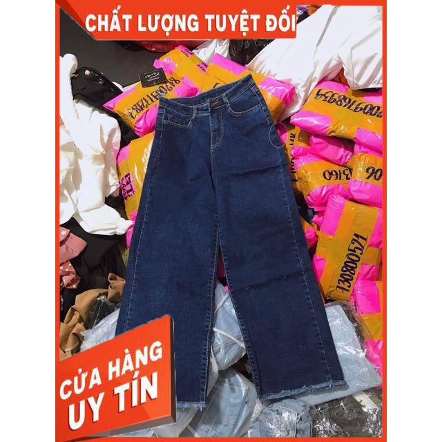 QUẦN JEANS LƯNG SIÊU CAO ỐNG XUÔNG - jeans siêu mềm giãn