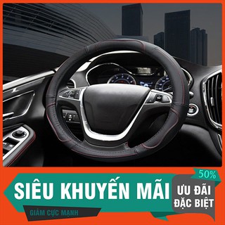 [CAO CẤP]  Bọc vô lăng ô tô cao cấp chất liệu da bò-Chống Trượt-Thoáng Khí-SIÊU SANG