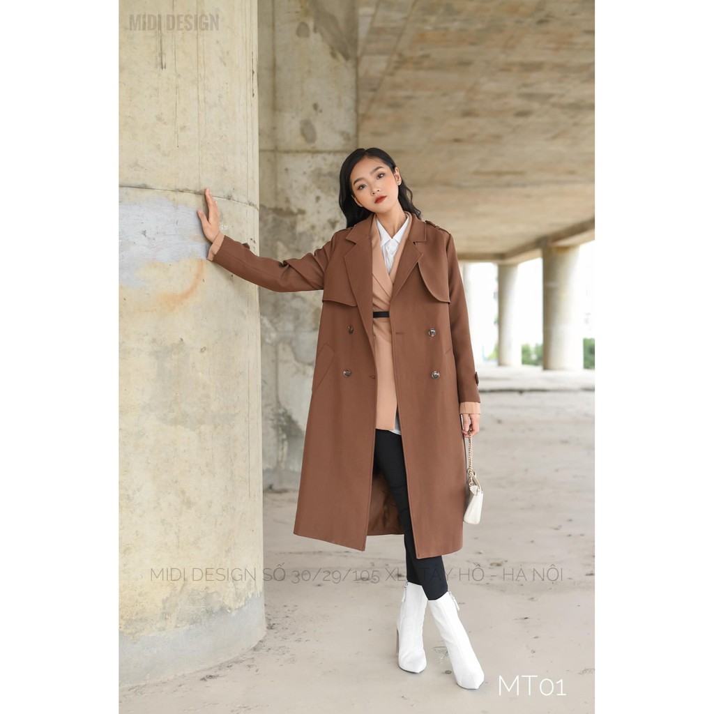 ÁO MANGTO KAKI DÁNG DÀI- ÁO TRENCHCOAT DÁNG DÀI