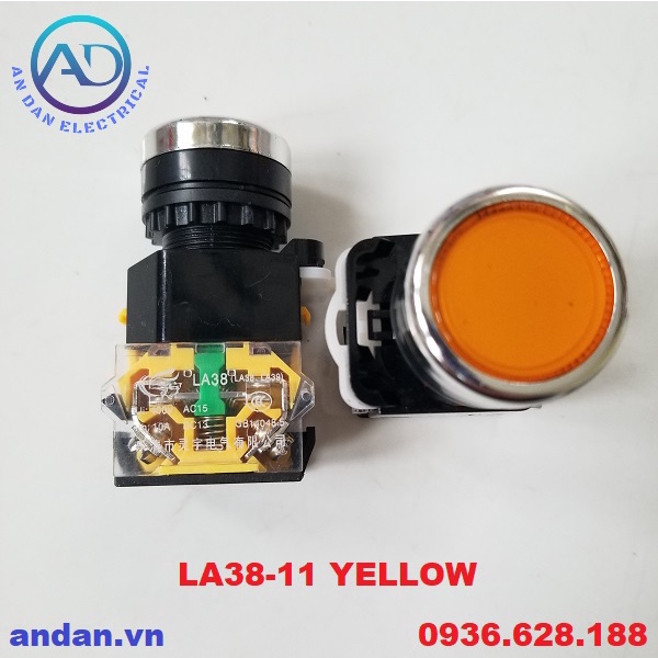 Nút nhấn ấn đề không đèn phi 22mm LA38, Nhấn nhả LA38-11, nhấn giữ LA38-11S
