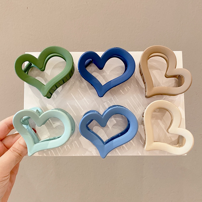 Kẹp tóc hình trái tim dễ thương phong cách Hàn Quốc