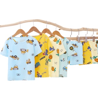Đồ bộ bé trai bé gái minky mom vải thun lạnh, bộ cộc tay cho bé mặc nhà mùa hè 2022