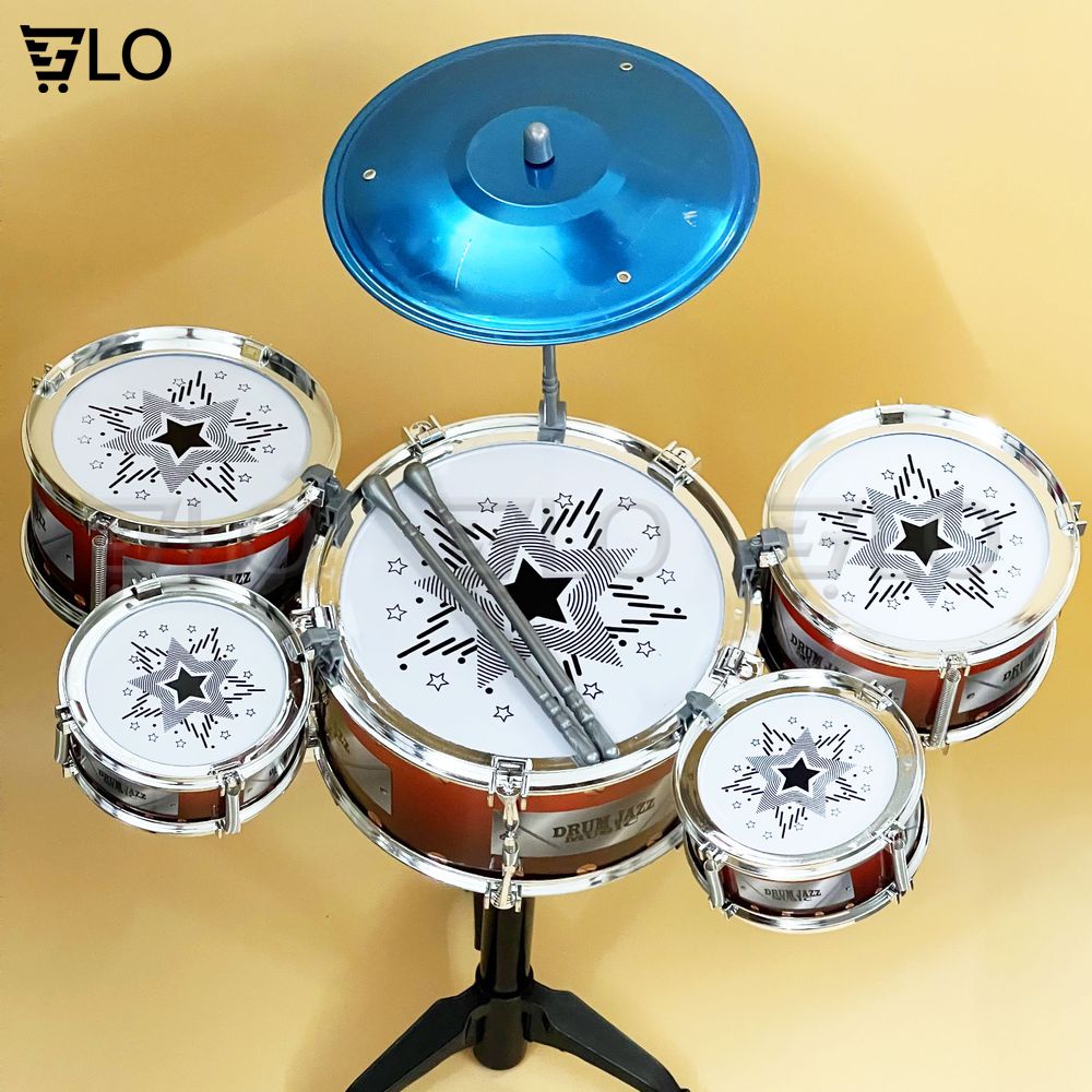 Bộ Trống Jazz Drum 5 Trống Có Ghế Cho Bé