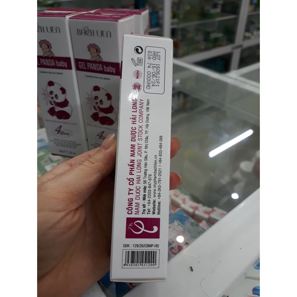 KEM GEL PANDA BABY LOẠI 30G CỦA BẠCH LIÊN, GIỮ ẨM, LÀM MỀM DA, CHỐNG HĂM DA, NGĂN NGỪA DỊ ỨNG, AN TOÀN CHO DA EM BÉ