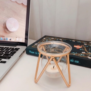 Đế đựng nến Tealight - Thủy Tinh Golden