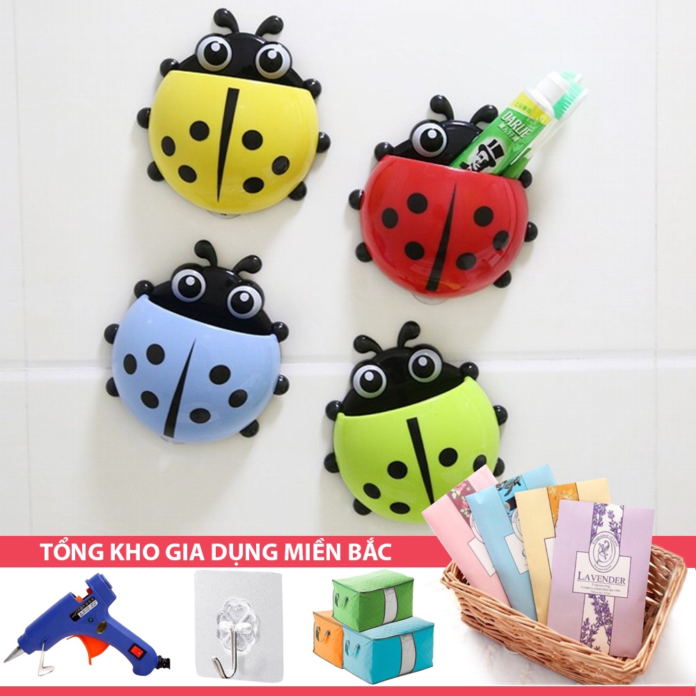 [Tổng Kho Sỉ] Giá Treo Để Bàn Chải, Tuýp Kem Đánh Răng HÌNH CON BỌ Rùa Ngộ Nghĩnh - Kệ Hút Chân Không Treo Tường