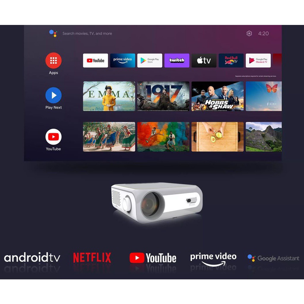 Máy chiếu Mecool Sail Kp1 - Full HD - 700 ansi - Netflix chuẩn 4K - Google assistant tiếng việt-Android tích hợp
