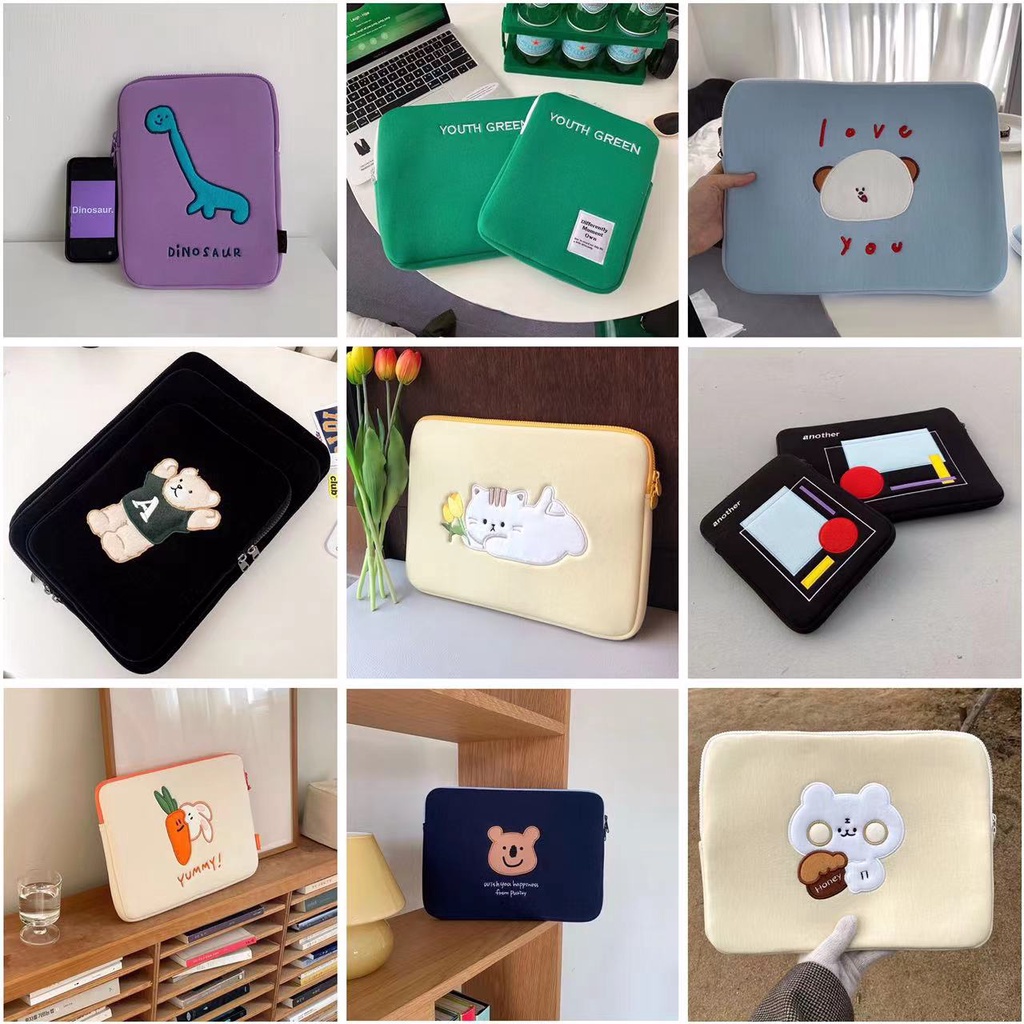 Túi Đựng Laptop / Máy Tính Bảng 11 13 15 inch Họa Tiết Hoạt Hình Phong Cách Hàn Quốc