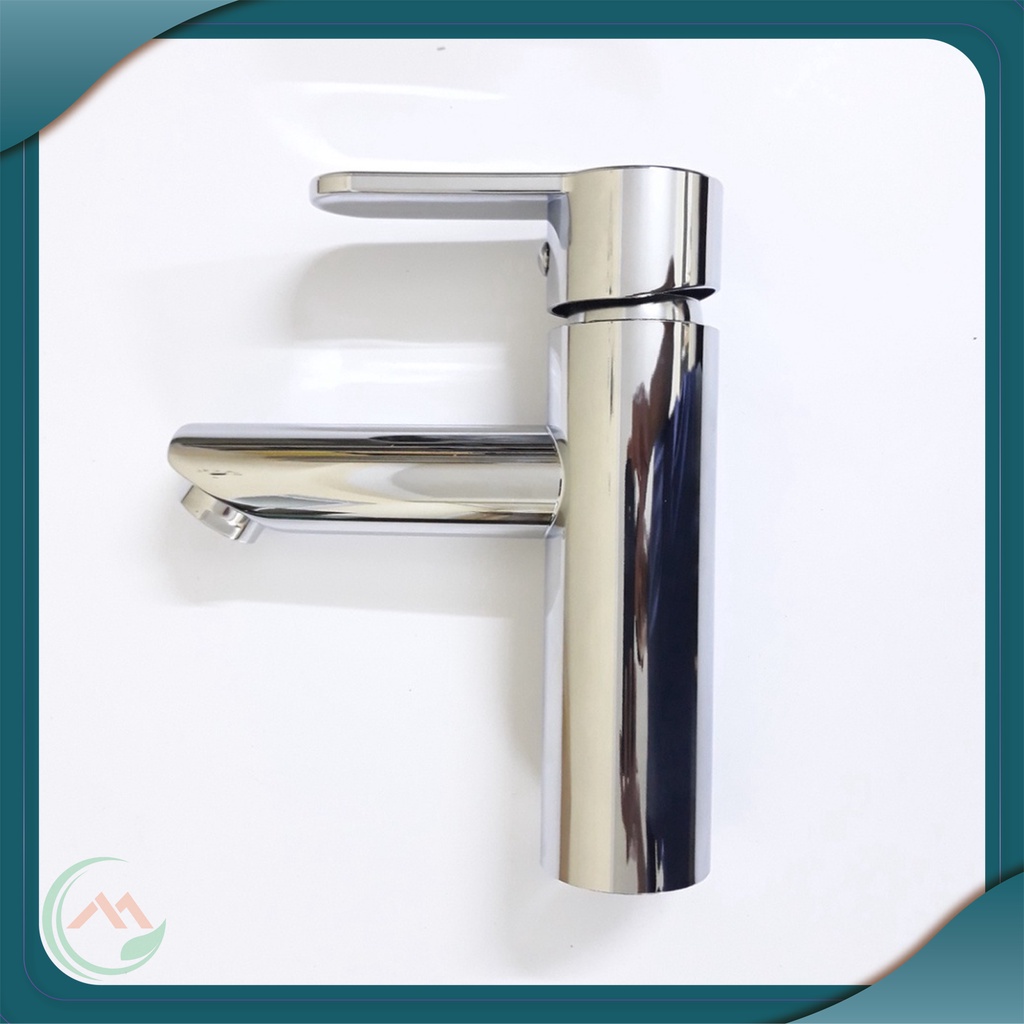 [ Hàng Mới Về ] Vòi lavabo nóng lạnh inox 304 màu bạc hình trụ cao cấp sáng bóng siêu bền 20cm