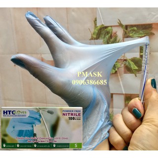 Găng Tay Y Tế Không Bột Trong Xanh 100 cái/ hộp dùng trong ngành thực phẩm, Spa, phun xăm, Nail