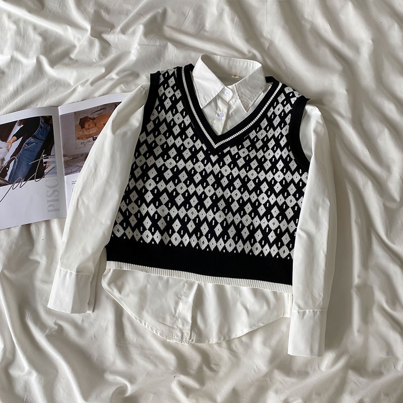 Áo len Pure Cube không tay kiểu dáng đơn giản thiết kế thời trang phong cách Hàn Quốc