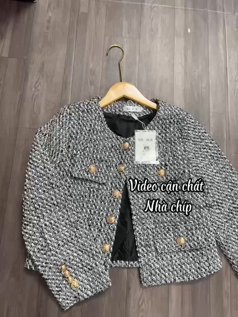 Áo dạ xước Tweed dáng vừa 2 lớp hàng quảng châu siêu cấp | BigBuy360 - bigbuy360.vn