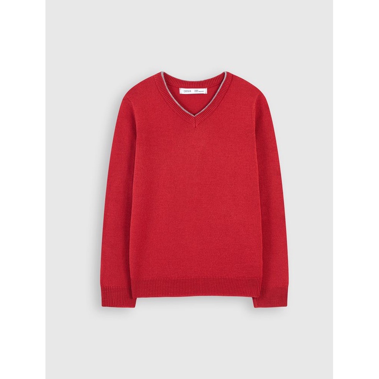 Áo len cổ tim bé trai  2TE21W001, chất len mềm , mịn , giá tốt , dễ phối đồ , có 4 màu tha hồ lựa chọn .....