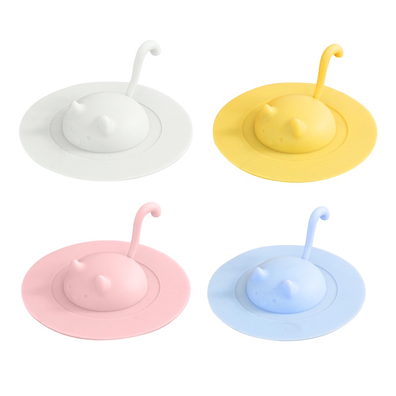 Miếng Chặn Cống Thoát Nước Bằng Cao Su Hình Hoạt Hình Có Tay Cầm Cho Phòng Tắm / Nhà Bếp