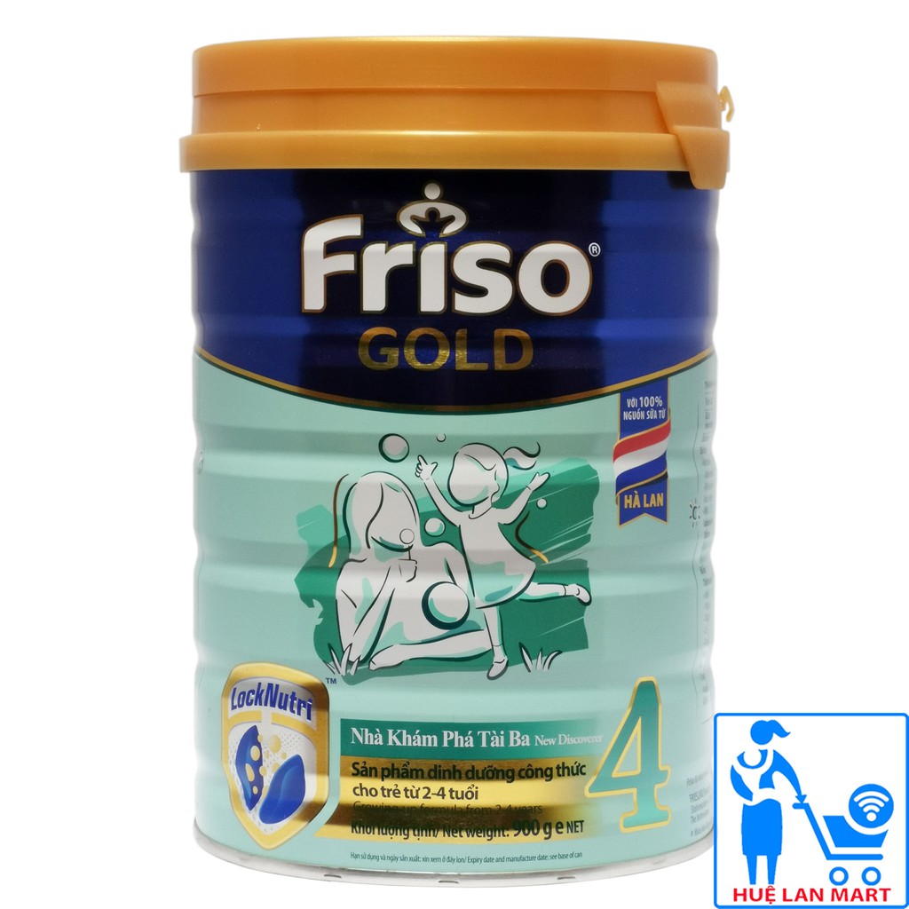 [CHÍNH HÃNG] Sữa Bột Friesland Campina Friso Gold 4 - Hộp 900g (Nhà khám phá tài ba, sản phẩm dinh dưỡng công thức)