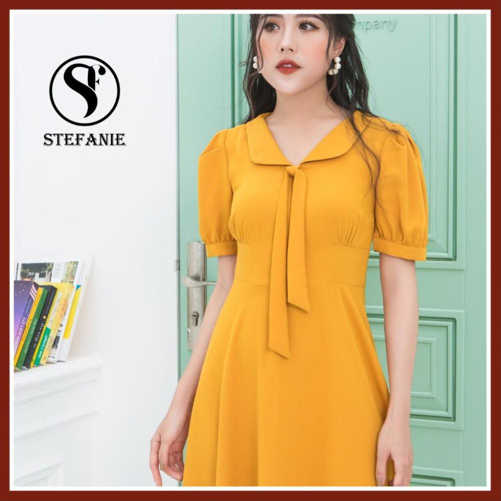 Váy Công Sở - Đầm Xòe form chuẩn , chất vải cao cấp đường kim mũi chỉ đẹp thiết kế độc quyền Stefanie | BigBuy360 - bigbuy360.vn