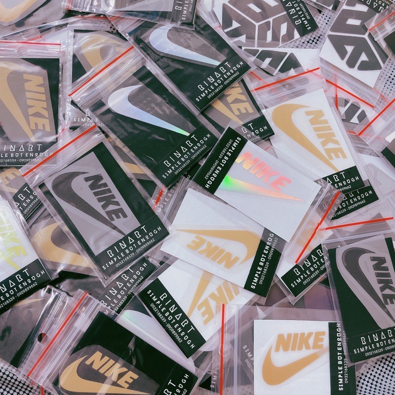 Decal Logo Sticker Patch in áo ủi trực tiếp lên vải hình biểu tượng Naiki