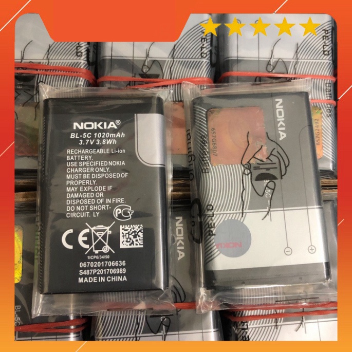 Pin  BL 5c  1020 Mah,  hàng 2 ic chống phù, bảo hành 12 tháng