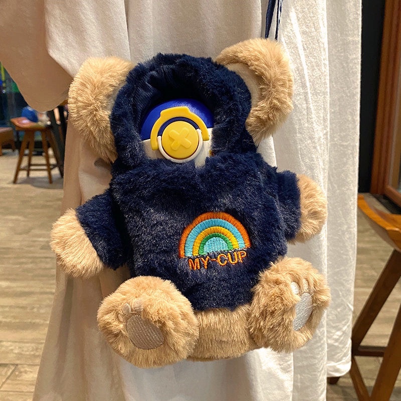 Bình nước giữ nhiệt +túi đựng bình hình Gấu Love Heart My Cup