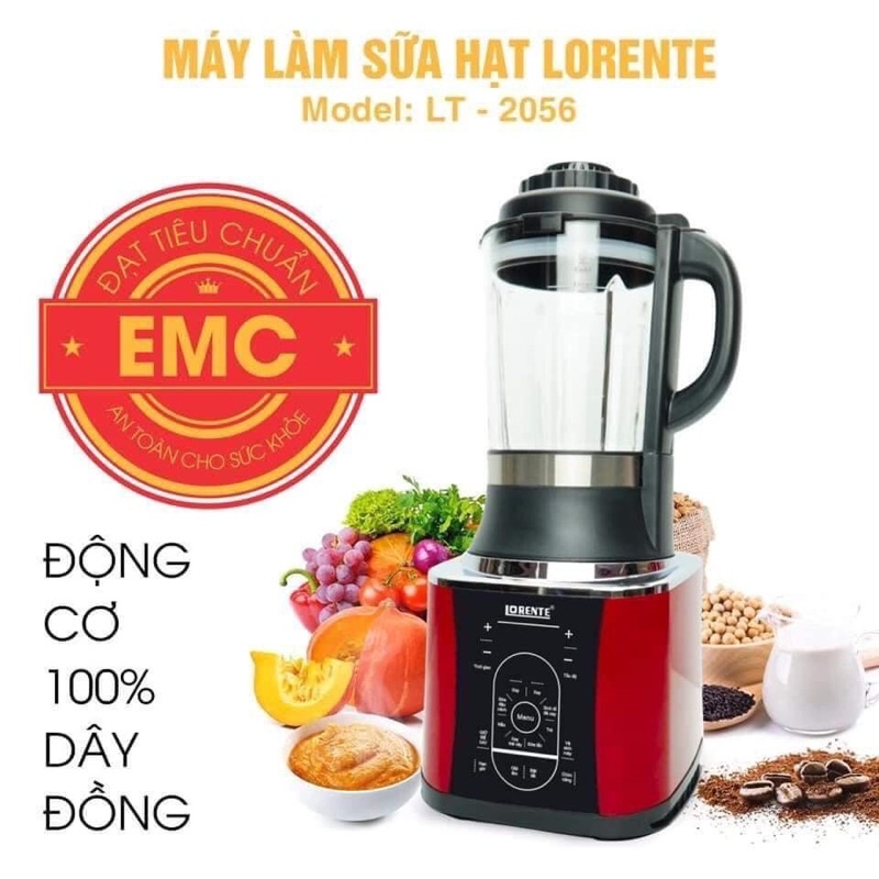 Máy làm sữa hạt Máy xay nấu đa năng Lorente LT - 2056 công suất 800W 1.75L bảo hành 12 tháng chính hãng